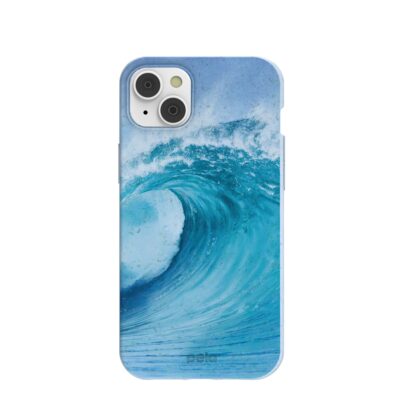 Powder Blue Big Wave iPhone 14 Plus Case