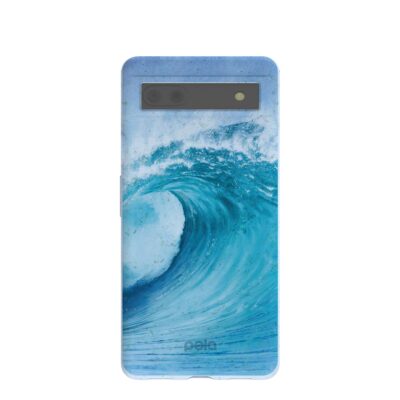 Powder Blue Big Wave Google Pixel 6a Case