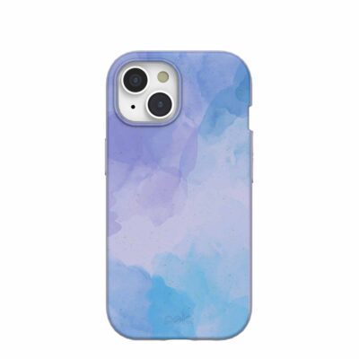 Lavender Blue Reflections iPhone 15 Case