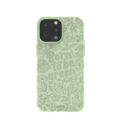 Sage Green Born to be green iPhone 13 Pro Max Case