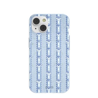 Powder Blue Bows and Blossoms iPhone 14 Case