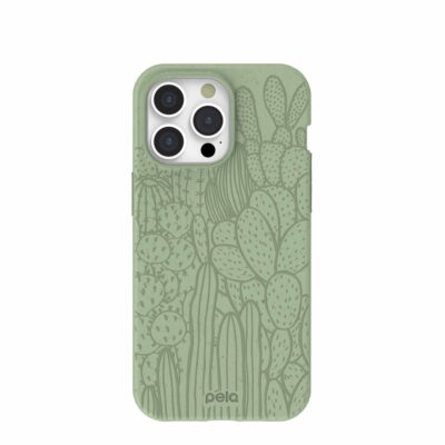 Sage Green Cacti iPhone 15 Pro Max Case