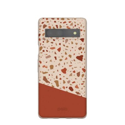 Seashell Clay Terrazzo Google Pixel 7a Case