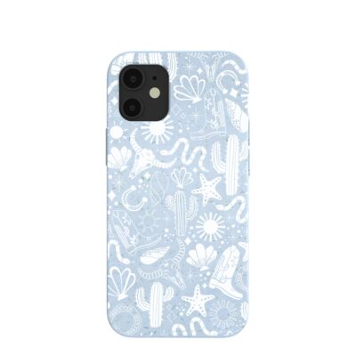 Powder Blue Coastal Rodeo iPhone 12 Mini Case