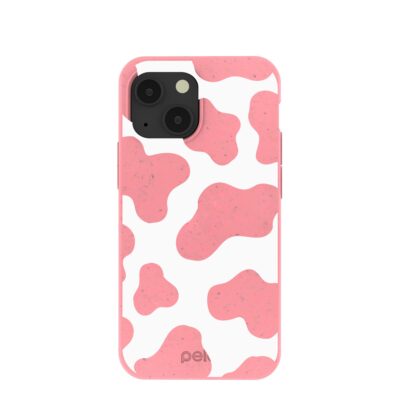 Bubblegum Pink Cow iPhone 13 Mini Case