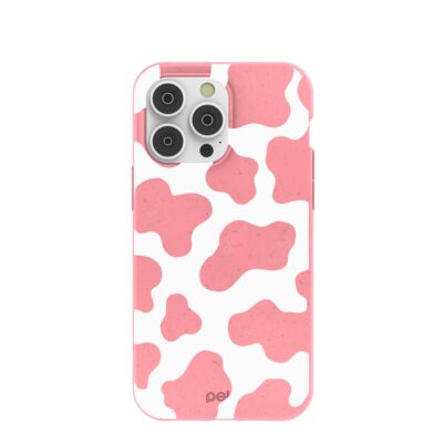 Bubblegum Pink Cow iPhone 14 Pro Max Case