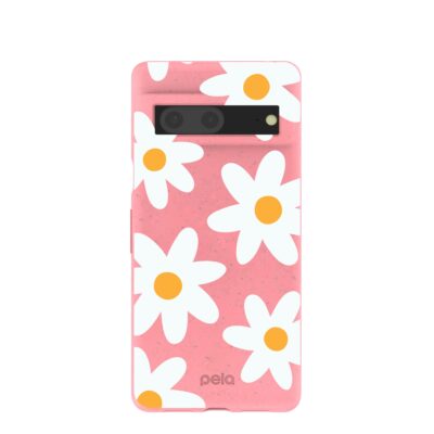 Bubblegum Pink Daisy Google Pixel 7 Case