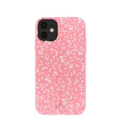 Bubblegum Pink Dreamy Meadow iPhone 11 Case