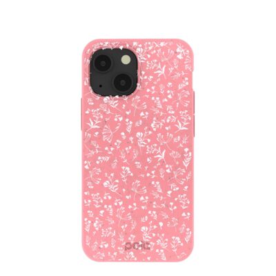 Bubblegum Pink Dreamy Meadow iPhone 13 Mini Case