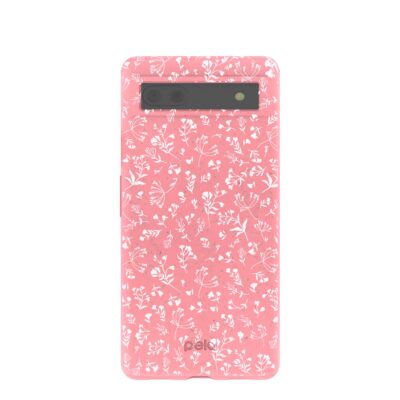 Bubblegum Pink Dreamy Meadow Google Pixel 6a Case