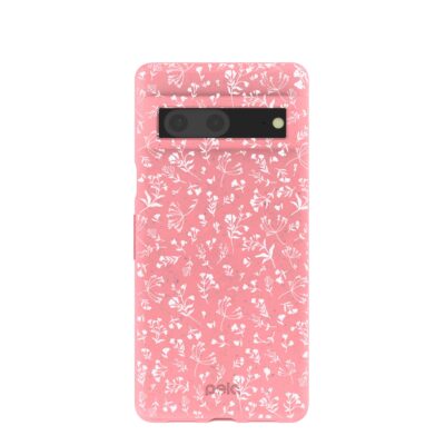 Bubblegum Pink Dreamy Meadow Google Pixel 7 Case