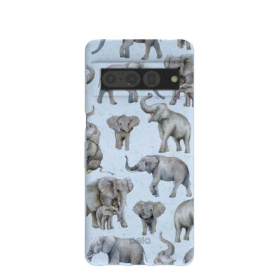 Powder Blue Elephant Parade Google Pixel 7 Pro Case