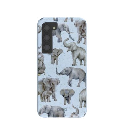 Powder Blue Elephant Parade Samsung Galaxy S23 Case