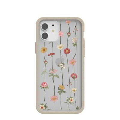 Clear Floral Vines iPhone 12/ iPhone 12 Pro Case With London Fog Ridge