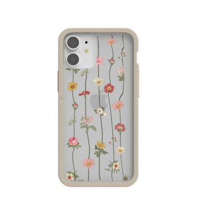 Clear Floral Vines iPhone 12 Mini Case With London Fog Ridge