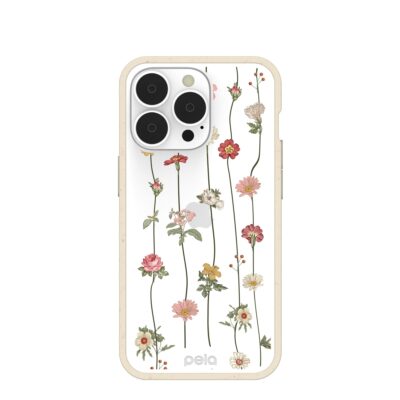 Clear Floral Vines iPhone 13 Pro Case With London Fog Ridge