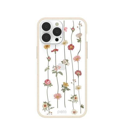 Clear Floral Vines iPhone 13 Pro Max Case With London Fog Ridge