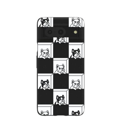 Black Frenchie Checkers Google Pixel 8 Case