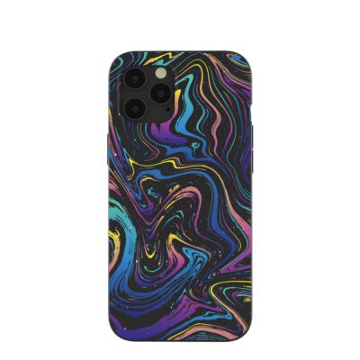 Black Galaxy Swirls iPhone 12 Pro Max Case