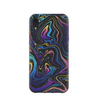 Black Galaxy Swirls iPhone XR Case