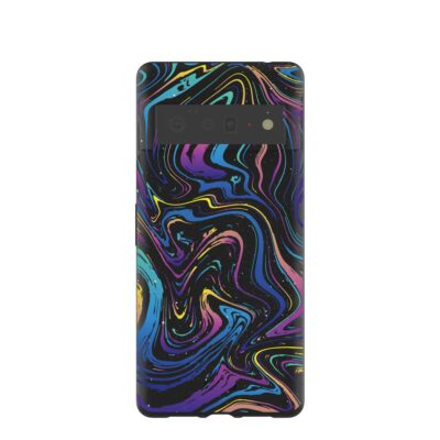 Black Galaxy Swirls Google Pixel 6 Pro Case