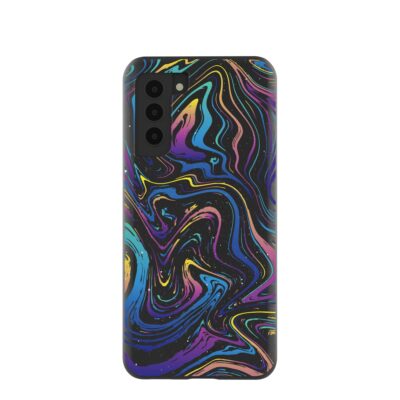 Black Galaxy Swirls Samsung Galaxy S21 Case