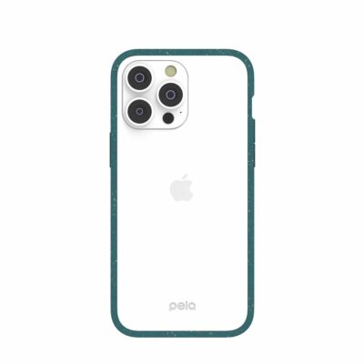 Clear iPhone 14 Pro Max Case with Green Ridge