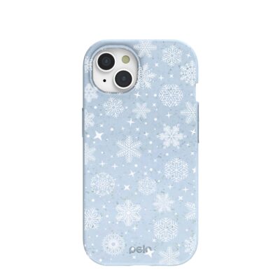 Powder Blue Let it Snow iPhone 15 Case