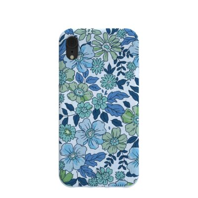 Powder Blue Liberty Florals iPhone XR Case