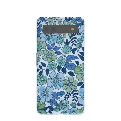 Powder Blue Liberty Florals Google Pixel 6a Case