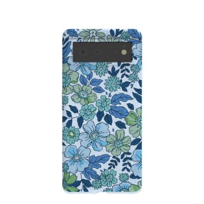 Powder Blue Liberty Florals Google Pixel 6 Case