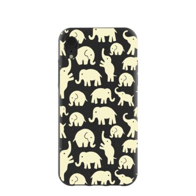 Black Little Elephants iPhone XR Case