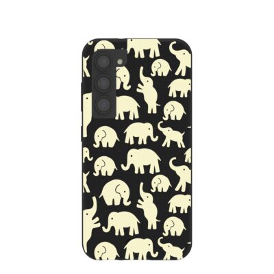 Black Little Elephants Samsung Galaxy S23 Case