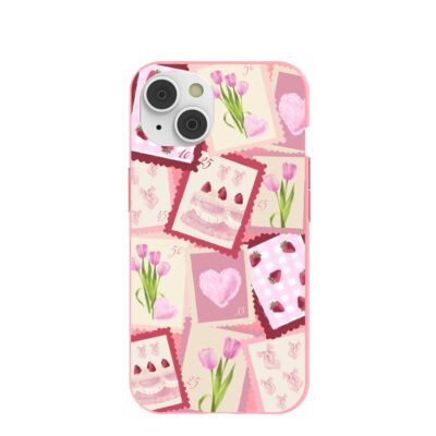 Bubblegum Pink Love Letters iPhone 14 Case