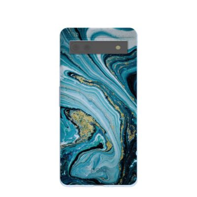 Powder Blue Marble Google Pixel 6a Case