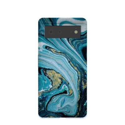 Powder Blue Marble Google Pixel 6 Case