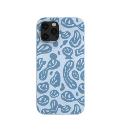 Powder Blue Melting Faces iPhone 12 Pro Max Case