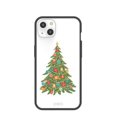 Clear Merry and Bright iPhone 13 Case With Black Ridge