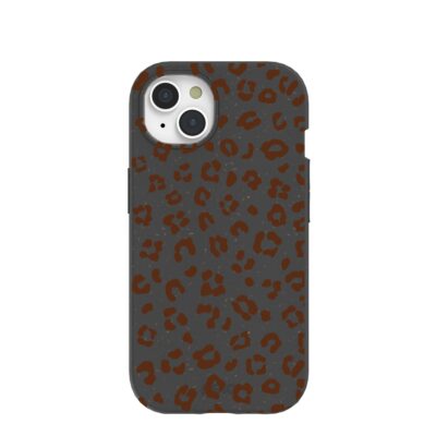 Black Midnight Leopard iPhone 15 Case