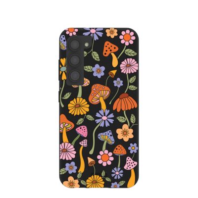 Black Midnight Shrooms Samsung Galaxy S23 Case