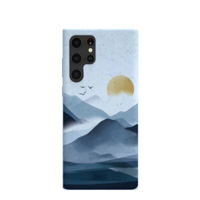 Powder Blue Misty Mountains Samsung Galaxy S22 Ultra Case