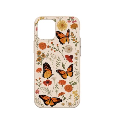 Seashell Monarch Butterfly iPhone 12 Mini Case