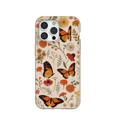 Seashell Monarch Butterfly iPhone 15 Pro Max Case