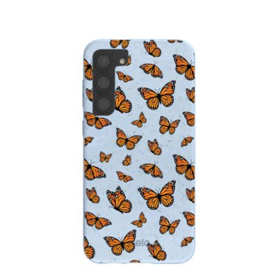 Powder Blue Monarchs in flight Samsung Galaxy S23+(Plus) Case