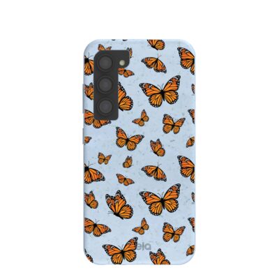 Powder Blue Monarchs in flight Samsung Galaxy S23 Case