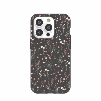 Black Night Garden iPhone 14 Pro Case