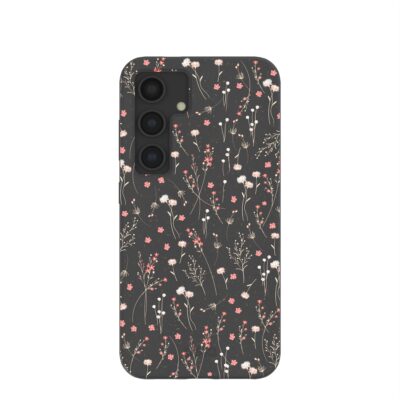 Black Night Garden Samsung Galaxy S24 Case