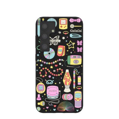 Black Nostalgic Charms Samsung Galaxy S24 Case