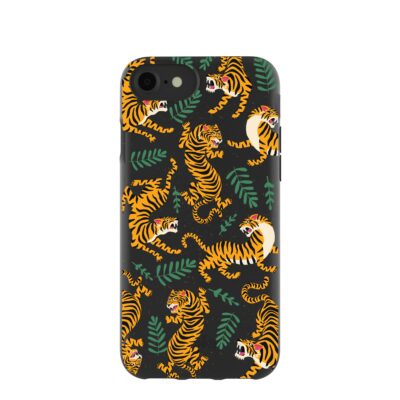 Black Playful Tigers iPhone 6/6s/7/8/SE Case