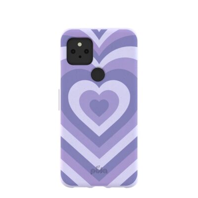 Lavender Power Hearts Google Pixel 5 Case